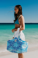 Peacock Paradise Insulated Daytripper Cooler Bag, Full Zip-Around, Sewn in Handles, Folds Flat