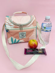 Blush Palm Lunch Cooler Companion, Removable Shoulder Strap, Zipped Storage Pocket