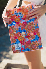 Retro Summer Insulated Lunch Bag, Removable Shoulder Strap, Metal Buckle