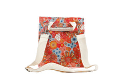 Retro Summer Insulated Lunch Bag, Removable Shoulder Strap, Metal Buckle