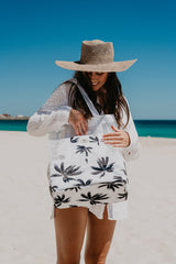 Havana 2 in 1 Insulated Beach Cooler Bag, 2 Compartments, Mesh Top, Zipped Pocket