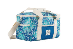Peacock Paradise 15 Can Deluxe Cooler Bag, Insulated Lining, Removable Shoulder Strap, Storage Pocket