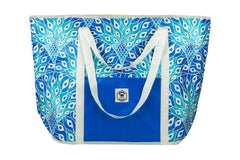 Peacock Paradise Jumbo Shopping Tote Beach Bag, Dual Handle, Waterproof & Lightweight