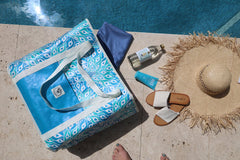 Peacock Paradise Jumbo Shopping Tote Beach Bag, Dual Handle, Waterproof & Lightweight