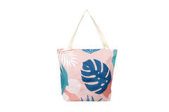 Blush Palm Beach Shopping Bag, Inner Pocket, Carry Handles