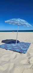 Peacock Paradise 1.6m Beach Umbrella with Carry Bag, Shoulder Strap