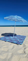 Peacock Paradise 1.6m Beach Umbrella with Carry Bag, Shoulder Strap