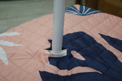 Blush Palm Premium Picnic Mat Blanket, 2x2m, Waterproof Base, Carry Strap, Storage Pocket, 4 Ground Pegs