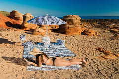 Sorrento 160cm Premium Waffle Beach Towel with Storage Bag, Double Sided, Eco Friendly, Sand Free, Quick Dry, Ultra Absorbent