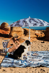 Sorrento 160cm Premium Waffle Beach Towel with Storage Bag, Double Sided, Eco Friendly, Sand Free, Quick Dry, Ultra Absorbent