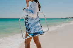 Sorrento Foldable Beach Chair with Carry Strap, Lightweight & Portable, High Back, Powder Coated Frame