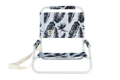 Sorrento Foldable Beach Chair with Carry Strap, Lightweight & Portable, High Back, Powder Coated Frame