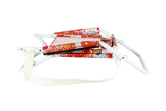 Retro Summer Foldable Beach Chair with Carry Strap, Lightweight & Portable, High Back, Powder Coated Frame