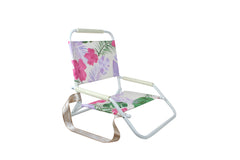 Hawaiian Shore Foldable Beach Chair with Carry Strap, Lightweight & Portable, High Back, Powder Coated Frame