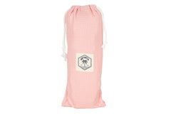 Blush Palm 160cm Premium Waffle Beach Towel with Storage Bag, Double Sided, Eco Friendly, Sand Free, Quick Dry, Ultra Absorbent