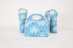 Peacock Paradise Neoprene Double Bottle Holder Bag