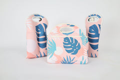 Blush Palm Neoprene Double Bottle Holder Bag