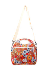 Retro Summer Neoprene Lunch Bag with Shoulder Strap