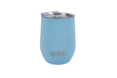 Bay Blue 295ml Insulated Double Wall Stainless Steel Travel Cup with Lid, Durable Matt Finish