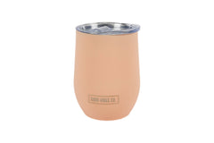 Terracotta Blush 295ml Insulated Double Wall Stainless Steel Travel Cup with Lid, Durable Matt Finish
