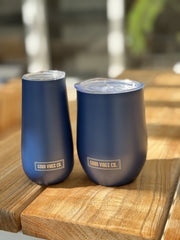 Indigo 295ml Insulated Double Wall Stainless Steel Travel Cup with Lid, Durable Matt Finish