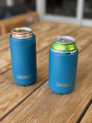 Peacock Blue Insulated Double Wall Stainless Steel Regular Bottle & Can Cooler