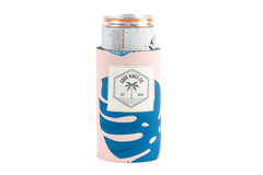 Blush Palm Skinny Neoprene Can & Stubby Holder - Suits Seltzer Style Cans