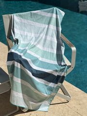 Ocean Tide 160cm Microfibre Beach Towel with Storage Bag , Sand-Resistant, Eco Friendly, Double Sided