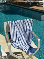 Mediterranean 160cm Microfibre Beach Towel with Storage Bag , Sand-Resistant, Eco Friendly, Double Sided