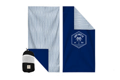 Mediterranean 160cm Microfibre Beach Towel with Storage Bag , Sand-Resistant, Eco Friendly, Double Sided