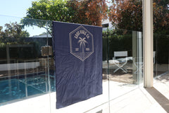 Tahitian Blue 160cm Microfibre Beach Towel with Storage Bag , Sand-Resistant, Eco Friendly, Double Sided