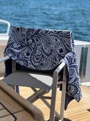 Tahitian Blue 160cm Microfibre Beach Towel with Storage Bag , Sand-Resistant, Eco Friendly, Double Sided