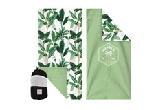 Botanical 160cm Microfibre Beach Towel with Storage Bag , Sand-Resistant, Eco Friendly, Double Sided