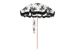 Havana 1.75m Premium 100% Canvas Beach Umbrella, UV50+, Wood Pole, Cotton Tassels, Tilting Mechanism, Sand Screw