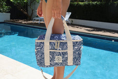 Tahitian Blue 15 Can Deluxe Cooler Bag, Insulated Lining, Removable Shoulder Strap, Storage Pocket