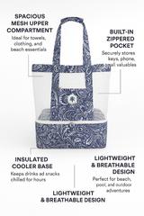 Tahitian Blue Beach Cooler 2 In 1 Bag