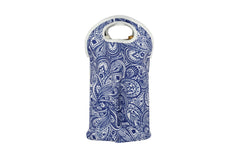 Tahitian Blue Neoprene Double Bottle Holder and Cooler Bag