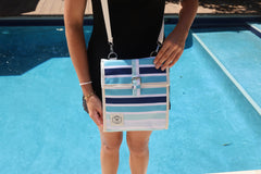 Ocean Tide Insulated Lunch Bag, Removable Shoulder Strap, Adjustable Closure Strap