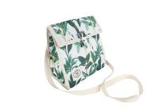 Botanical Insulated Lunch Bag, Removable Shoulder Strap, Adjustable Closure Strap