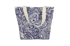 Tahitian Blue Canvas Beach Bag, Inner Pocket, Carry Handles