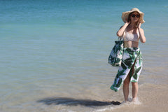 Botanical 160cm Microfibre Beach Towel with Storage Bag , Sand-Resistant, Eco Friendly, Double Sided