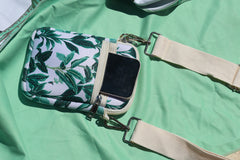 Botanical Neoprene Travel Pouch, Extra Pocket, Water Resistant, Lightweight