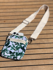 Botanical Neoprene Travel Pouch, Extra Pocket, Water Resistant, Lightweight