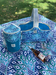 Peacock Paradise Insulated Daytripper Cooler Bag, Full Zip-Around, Sewn in Handles, Folds Flat