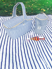 Mediterranean Insulated Daytripper Cooler Bag, Full Zip-Around, Sewn in Handles, Folds Flat