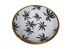 Havana Mango Wood and Enamel Salad Bowl 31cm