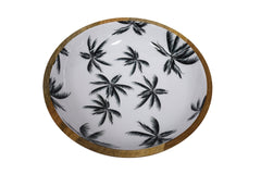 Havana Mango Wood and Enamel Salad Bowl 31cm