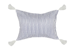 Mediterranean Inflatable Beach Pillow With Tassels , PVC Insert, Water Resistant