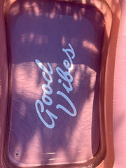 Inflatable Family Swimming Pool Extra Large Twin Tube Heavy Duty PVC Pink 262x175x50cm