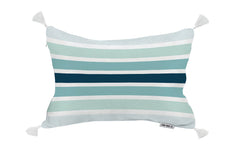 Ocean Tide Inflatable Beach Pillow With Tassels , PVC Insert, Water Resistant
